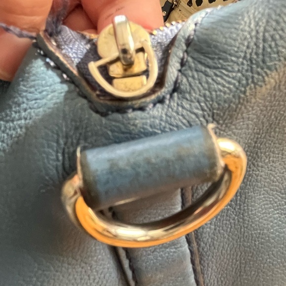 Kate Spade Blue Satchel with Silver Accents - Picture 13 of 13